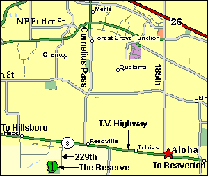 Map to The Reserve Golf Club