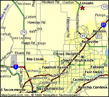 Map to Lincoln Hills Golf Club